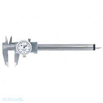 TESA BROWN SHARPE Dial Caliper Stainless Steel White, 49U606