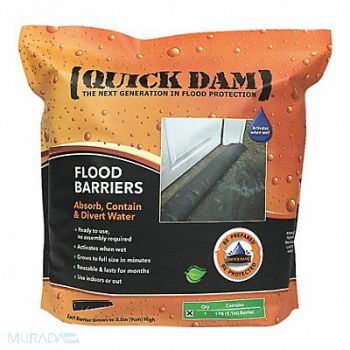 QUICK DAM Water Act Flood Barrier 3-1/2 H PK8, 49UV23
