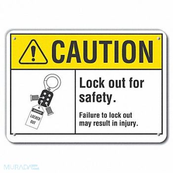 LYLE Caution Sign 7 in x 10 in Plastic, 460D49