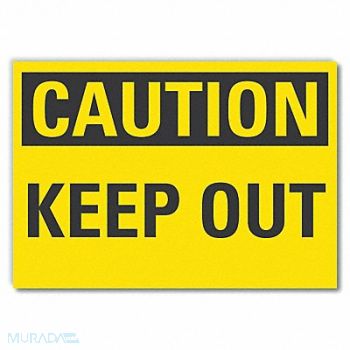 LYLE Keep Out Caution Rflct Label 10inx14in, 49VK98