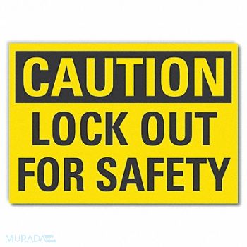 LYLE Lockout Tagout Caut Rflct Lbl 10x14in, 49VP38