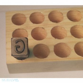 YOUNG BROS. STAMP WORKS Hand Stamp Letter G 1/8in Steel Reversed, 39GA45