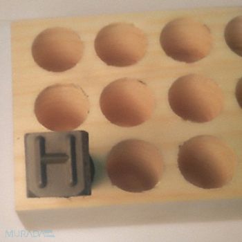 YOUNG BROS. STAMP WORKS Hand Stamp 2-5/8 Shank L Steel, 49VX88