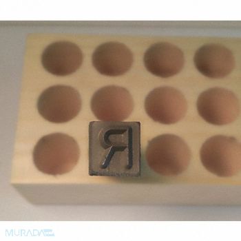 YOUNG BROS. STAMP WORKS Hand Stamp Letter R 5/16in Steel Gothic, 39GA72