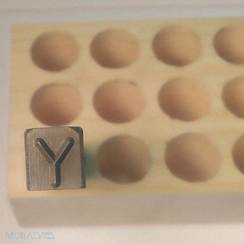 YOUNG BROS. STAMP WORKS Hand Stamp 3 Shank L Steel, 49VY78