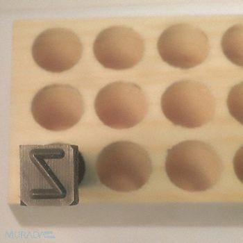 YOUNG BROS. STAMP WORKS Hand Stamp 3 Shank L Steel, 49VY79