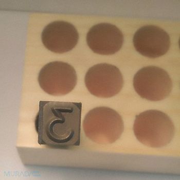 YOUNG BROS. STAMP WORKS Hand Stamp 2-5/8 Shank L Steel, 49VY11