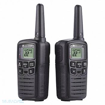 MIDLAND Portable Two Way Radios 0.5W 22 Ch, 49VZ76