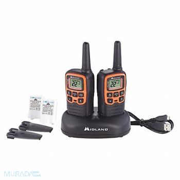 MIDLAND Portable Two Way Radios 0.5W 22 Ch, 49VZ78