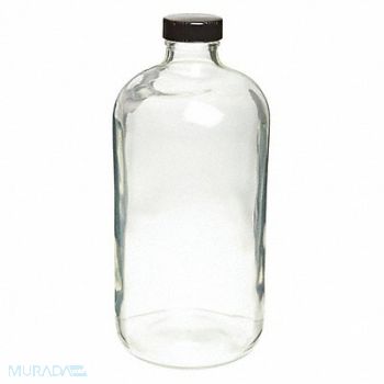 WHEATON Safety Coated Bottle 16 oz 170mm H PK24, 49WD64
