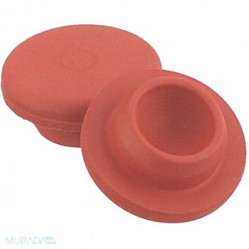 WHEATON Straight Plug Stopper Rubber Red PK1000, 49WF50