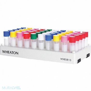 WHEATON Cryogenic Vial Rack Polypropylene PK5, 49WH18