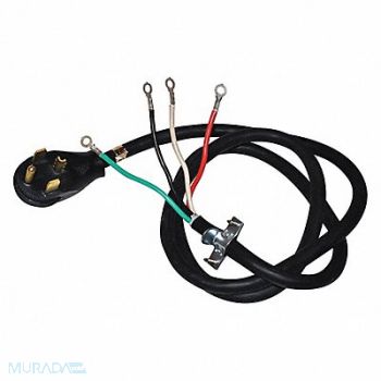 WHIRLPOOL Four Wire 30-Amp Dryer Power Cord 4 Ft, 49X267