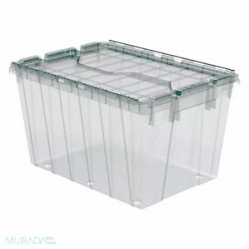 AKRO-MILS Attached Lid Ctr Clear Solid IndGrdPoly, 49XH32