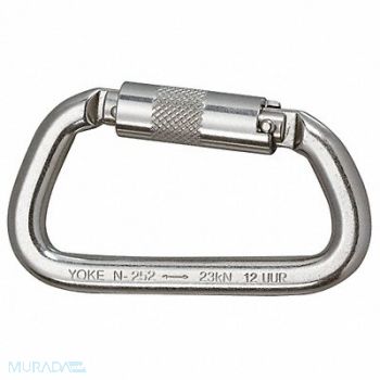 HONEYWELL MILLER Carabiner Offset-D Silver, 49XM51
