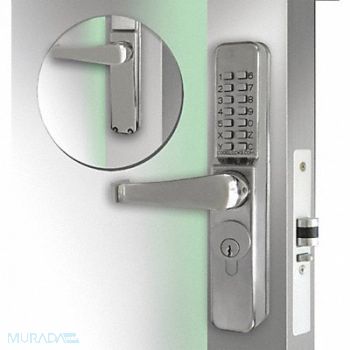 CODELOCKS Mechanical Lockset Stainless Steel Lever, 49XN81