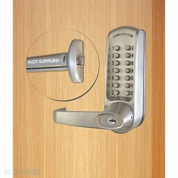CODELOCKS Mechanical Lockset Brushed Steel Lever, 49XP02