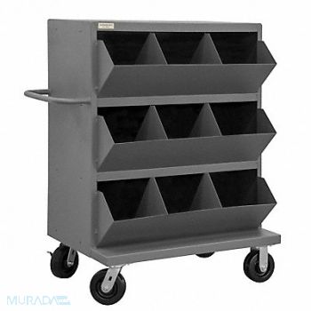 GRAINGER APPROVED Mobile Storage Bin 2400 lb Steel 36 in., 49Y222