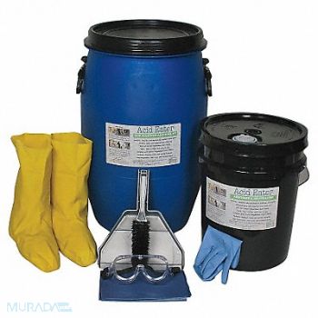 ACID EATER Neutralizing Spill Kit 15 gal Granular, 49Y381