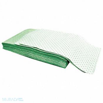 SPILFYTER Absorbent Pad Universal Green PK20, 49Y416