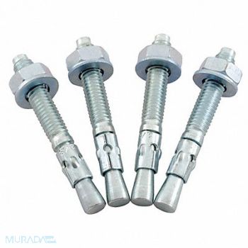 VESTIL Wedge Anchors 3/8 in Dia x 3 in L PK4, 49Y450