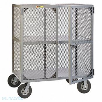 LITTLE GIANT Security Cart 33 Wx48 Dx60 H Gray, 49Y676