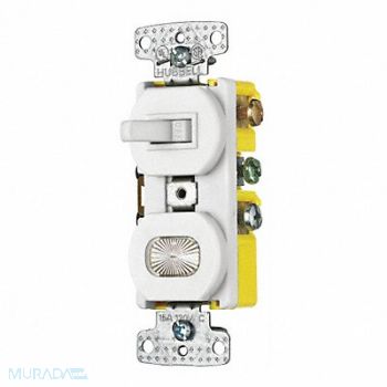 GRAINGER APPROVED Combo Device White 1P Switch/Pilot Light, 49YL69