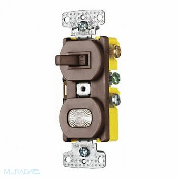 GRAINGER APPROVED Combo Device Brown 1P Switch/Pilot Light, 49YZ82