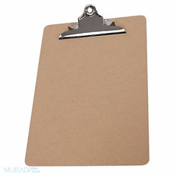 GRAINGER APPROVED Clipboard Letter Size Hardboard Brown, 49Z238