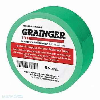 GRAINGER APPROVED Masking Tape 2 W 60 yd L Green PK24, 49Z314