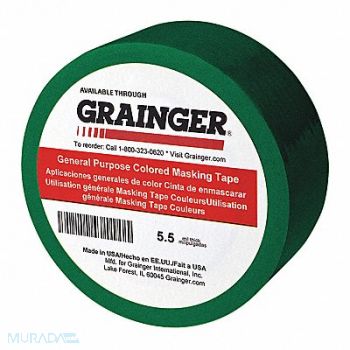 GRAINGER APPROVED Masking Tape 2 W 60 yd L Green PK24, 49Z319