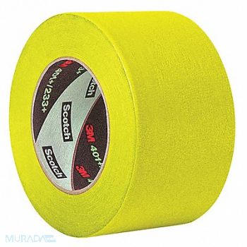 3M Masking Tape 2 W 120 yd L Yellow PK18, 49Z418