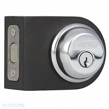 SCHLAGE Deadbolt Bright Chrome Single Cylinder, 49Z988