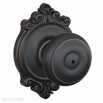 SCHLAGE Knob Lockset Mechanical Privacy Grd. 2, 49ZF47