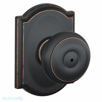 SCHLAGE Knob Lockset Mechanical Privacy Grd. 2, 49ZF48