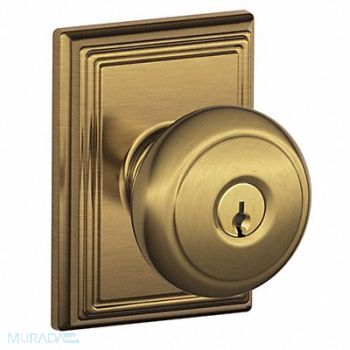SCHLAGE Knob Lockset Mechanical Entrance Grd. 1, 49ZG09