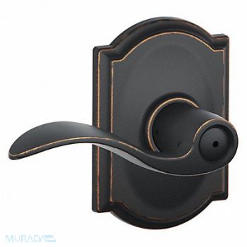 SCHLAGE RESIDENTIAL Lever Lockset Antique Bronze Privacy, 457J04
