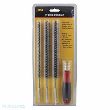 INNOVATIVE PRODUCTS OF AMERICA Bore Brush Set Steel 4 pcs., 49ZT67