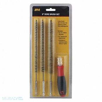 INNOVATIVE PRODUCTS OF AMERICA Bore Brush Set Steel 4 pcs., 49ZT68