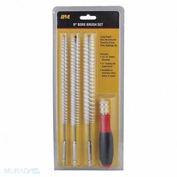 INNOVATIVE PRODUCTS OF AMERICA Bore Brush Set Steel 4 pcs., 49ZT69