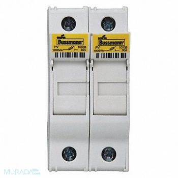 BUSSMANN Fuse Block 0 to 30A Solar 2 Pole, 49ZU33