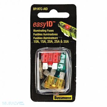 BUSSMANN Automotive Blade Fuse Kit 5 ATC-ID, 49ZU34
