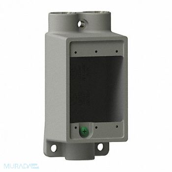 HUBBELL KILLARK Device Box 28.0 cu in Capacity Gray, 49ZY05