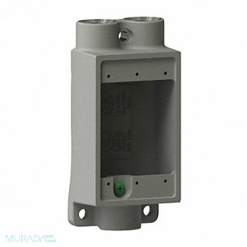 HUBBELL KILLARK Device Box 1/2 Hub Shallow 2 Inlets, 49ZY24