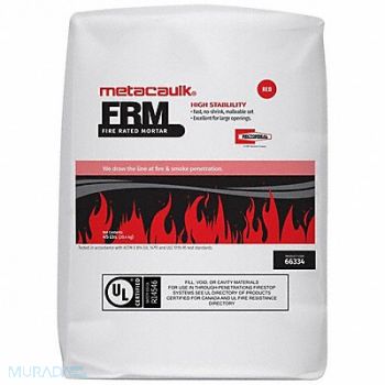 METACAULK Fire Barrier Mortar Pail 45 lb, 49ZY53