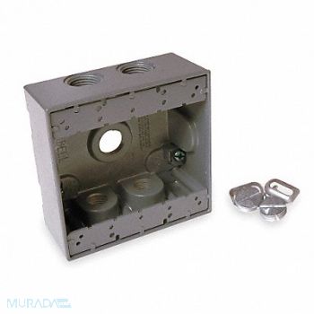 BELL Weatherproof Box 2 in Hub Aluminum, 4A245