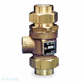 WATTS Dual Check Valve w Port Bronze 3/4 FNPT, 4A811
