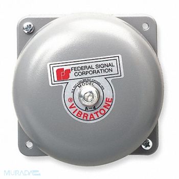 FEDERAL SIGNAL Bell 120VAC 0.08 AC Gray, 4A960
