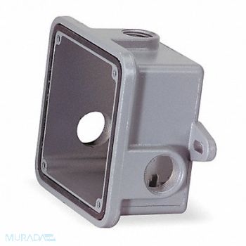 FEDERAL SIGNAL Gasketed Weatherproof Back Box Gray, 4A969