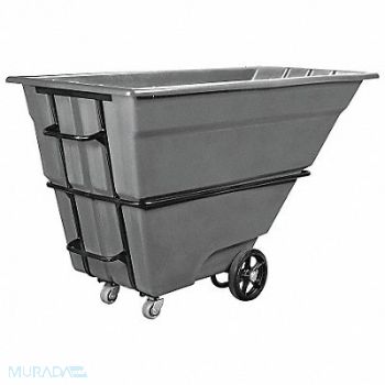 AKRO-MILS Tilt Truck Heavy-Duty 2 cu yd. Gray, 4AAZ5